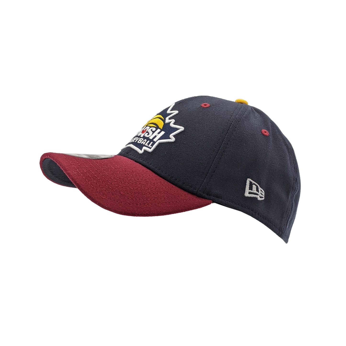 New Era 39Thirty Stretch Fit Baseball Hat - Navy Red & Yellow