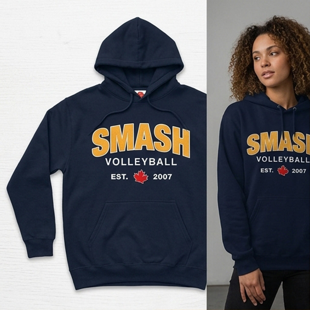 Smash Volleyball 2026 Embroidered Hoodie Navy