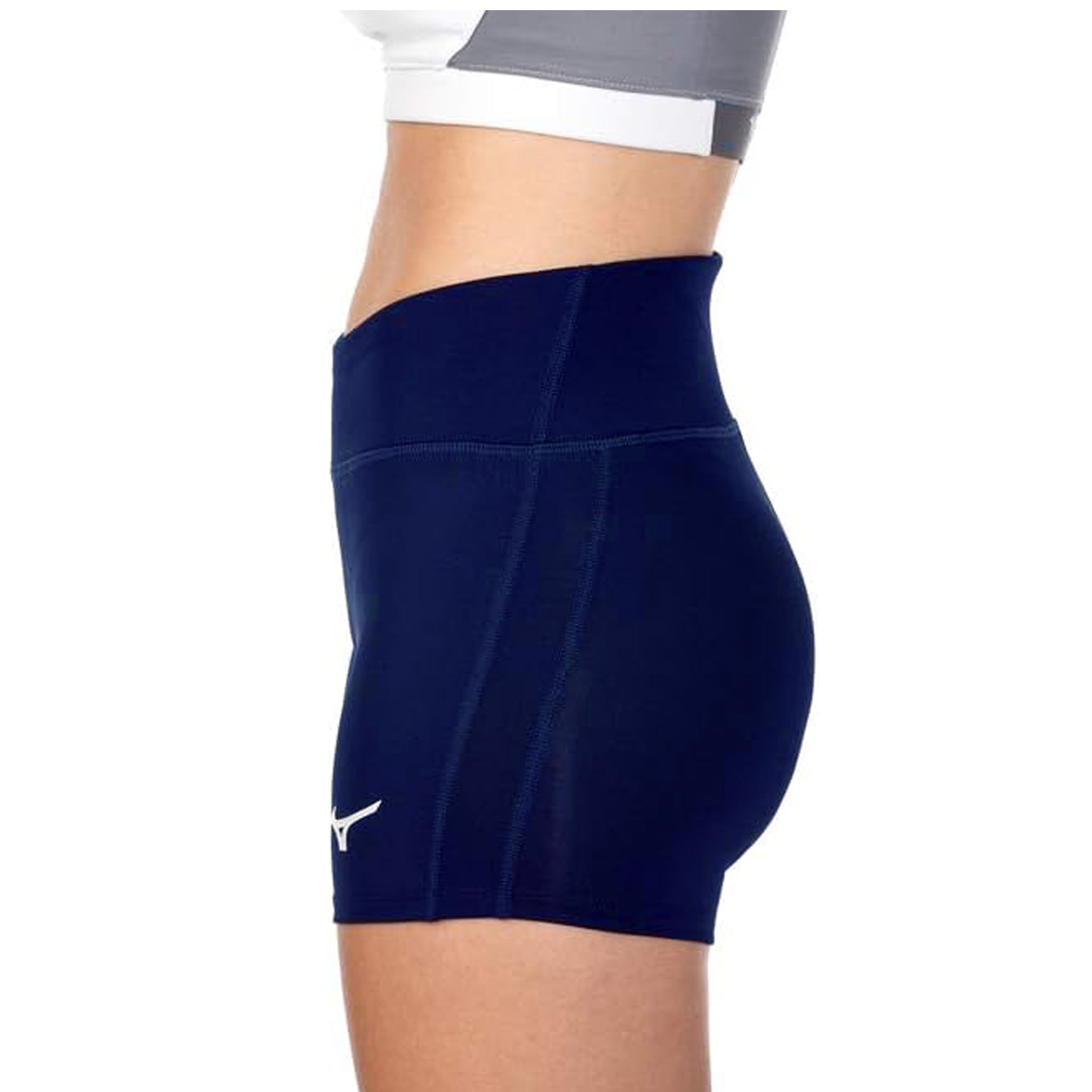 Navy blue mizuno volleyball shorts on sale