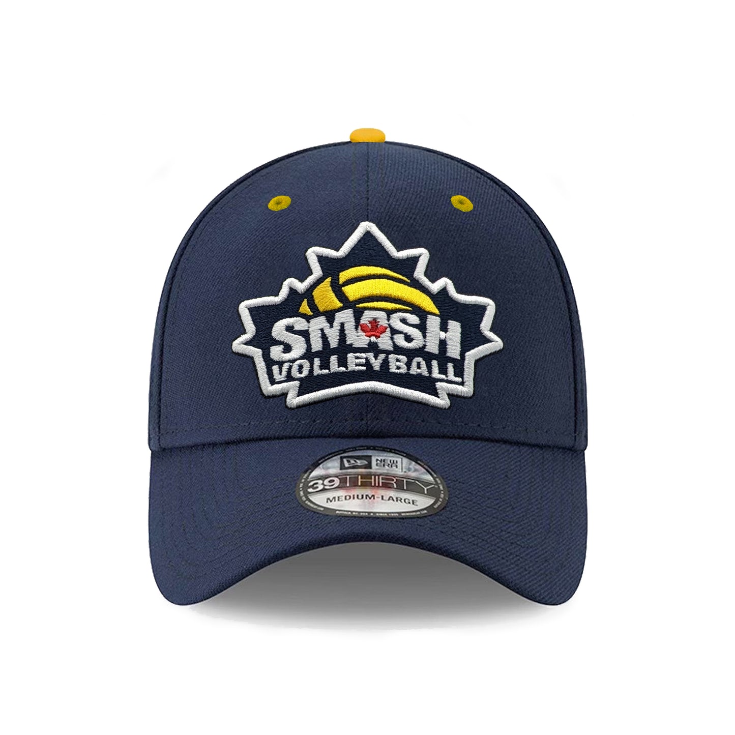 New Era 39Thirty Stretch Fit Baseball Hat - Navy & Yellow